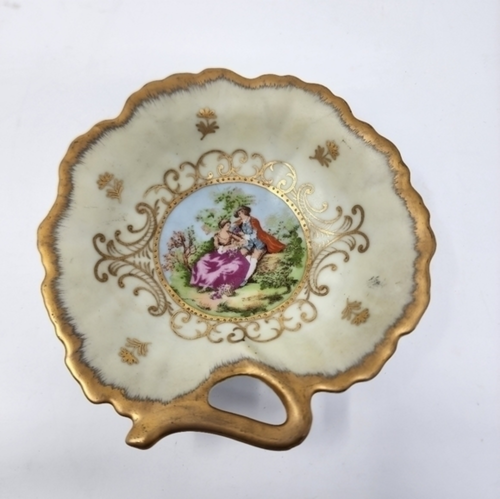 Vintage Lefton 377 Candy Trinket Dish Victorian Couple Made‎ in Germany